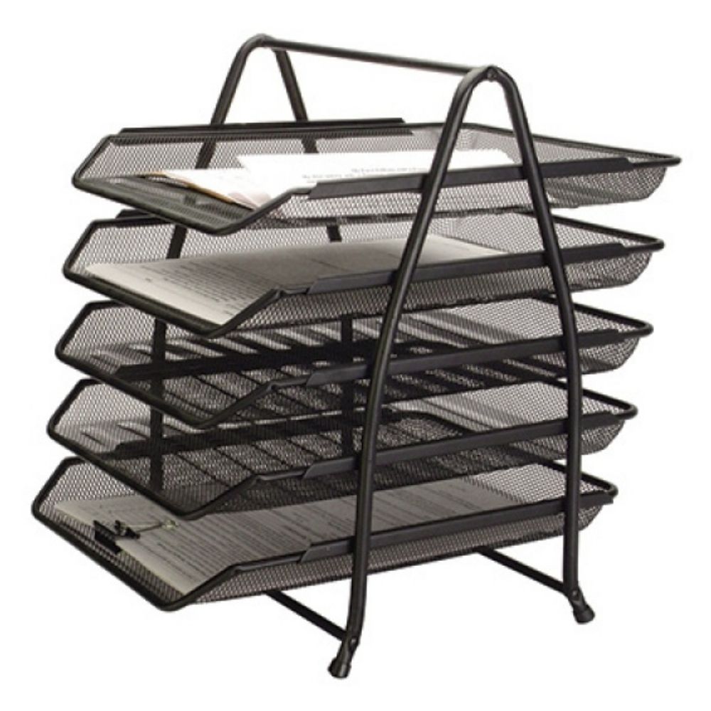 Zestaw na biurko Q-CONNECT Office Set, metalowy, 5 szufladek, czarny