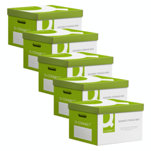 Pudło archiwizacyjne wzmocnione Q-CONNECT Power, karton, zbiorcze, zielone x 5szt