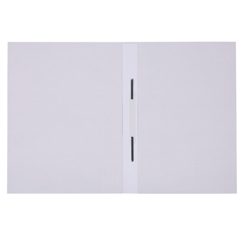 Skoroszyt OFFICE PRODUCTS Budget Pro, karton, z listwą, biały wewn., A4, 250gsm, biały - obrazek 2