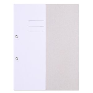 Skoroszyt OFFICE PRODUCTS Budget, karton, z oczkiem, nadruk, 1/2, A4, 250gsm, biały