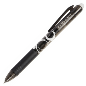 Długopis automatyczny Q-CONNECT , 1,0mm, wymazywalny, czarny