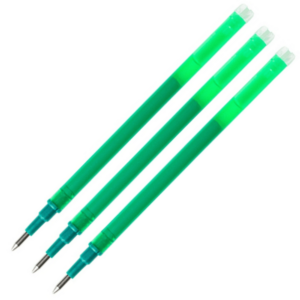 Wkład do długopisu wymazywalnego Q-CONNECT, 1,0mm, 3szt., zawieszka, zielony