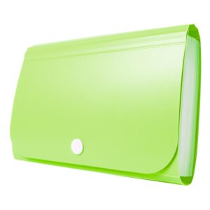 Mini Organizer harmonijkowy na zatrzask plastik - ZIELONY BT613-Z