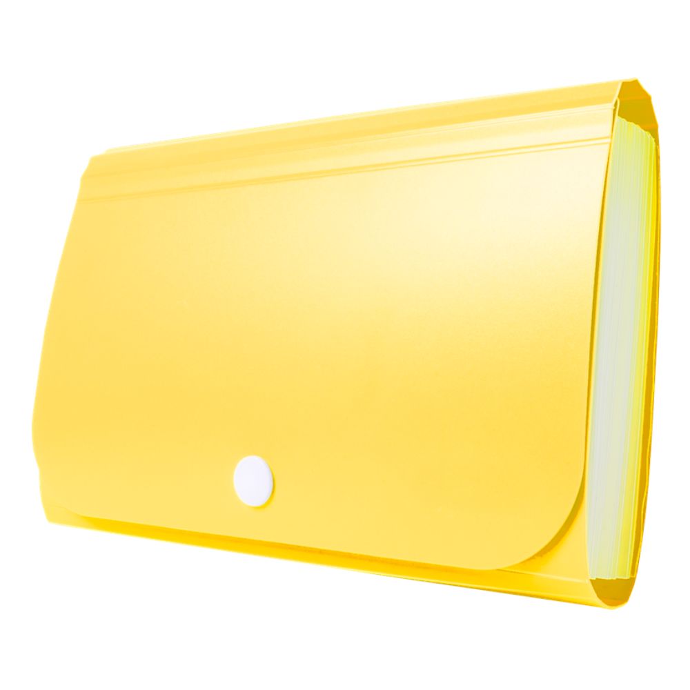 Mini Organizer harmonijkowy na zatrzask plastik - ŻÓŁTY BT613-Y