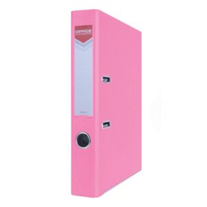 Segregator OFFICE PRODUCTS Officer z szyną, PP, A4/55mm, różowy