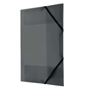 Teczka plastikowa z gumką A4 - CZARNA 550 mic BT624