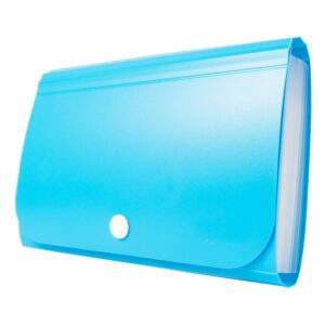 Mini Organizer harmonijkowy na zatrzask plastik - NIEBIESKI BT613-N