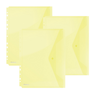 Teczka kopertowa DONAU zatrzask, A4, z europerforacją - żółta x 20szt