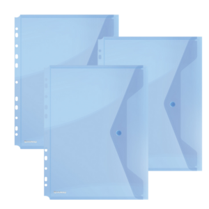 Teczka kopertowa DONAU zatrzask, A4, z europerforacją - niebieska x 20szt