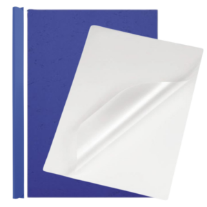 Zestaw do Bindowania 20szt - Okładki Bezbarwne, Niebieskie i Listwy 10mm do 100 kartek