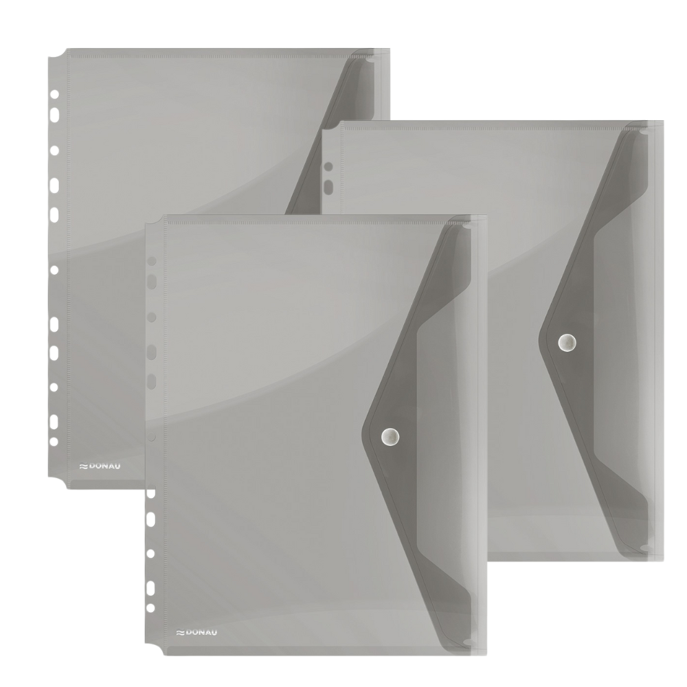 Teczka kopertowa DONAU zatrzask, A4, z europerforacją - dymna x 20szt