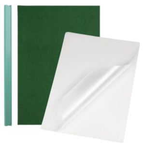 Zestaw do Bindowania 10szt - Okładki Bezbarwne, ZIELONE i Listwy 4mm