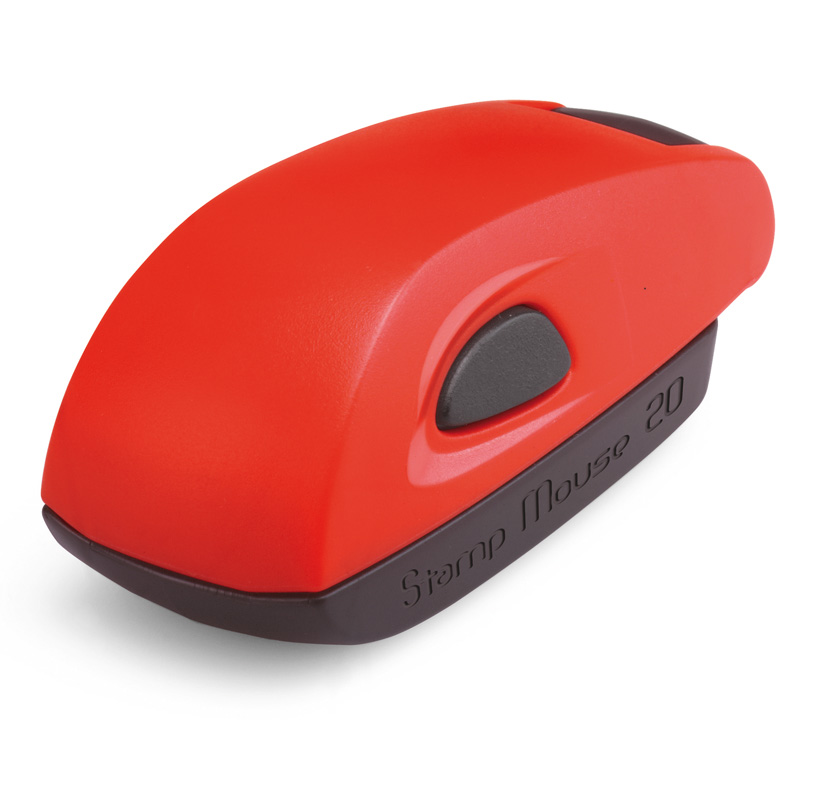 Pieczątka Kieszonkowa STAMP MOUSE 20 CZERWONY 38x14 mm + GUMKA GRATIS