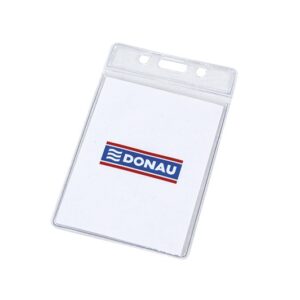 Identyfikator DONAU, miękki, otwór u góry, transparentny