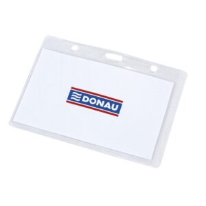 Identyfikator DONAU, otwór z boku, miękki, transparentny