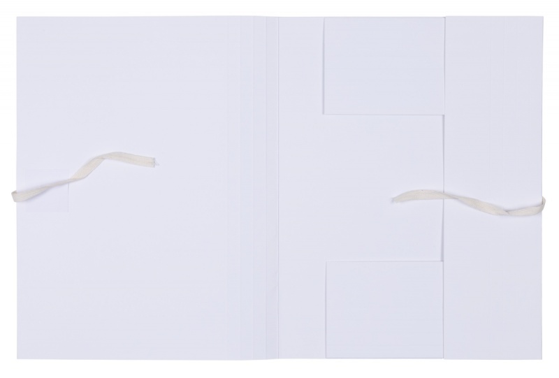 Teczka archiwizacyjna wiązana OFFICE PRODUCTS Budget Pro, 50mm, karton, biała wewn., A4, 250gsm, 3-skrz., biała - obrazek 2