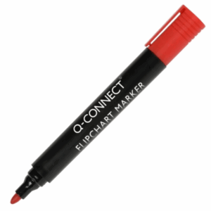 Marker do flipchartów Q-CONNECT, okrągły, czerwony