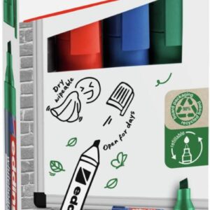 Marker do tablic suchościeralnych e-363 EDDING, 1-5 mm, 4 szt., mix kolorów