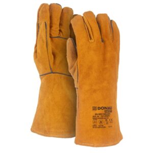 Rękawice spawalnicze DONAU SAFETY DS-KEV WELMIG, kevlar, skóra bydlęca, rozm. 10/XL, złote