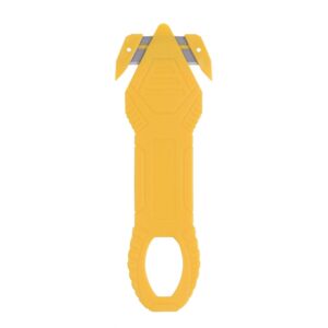 Nóż bezpieczny DONAU SAFETY DS-NWO2, niewymienne ostrze, zawieszka, żółty