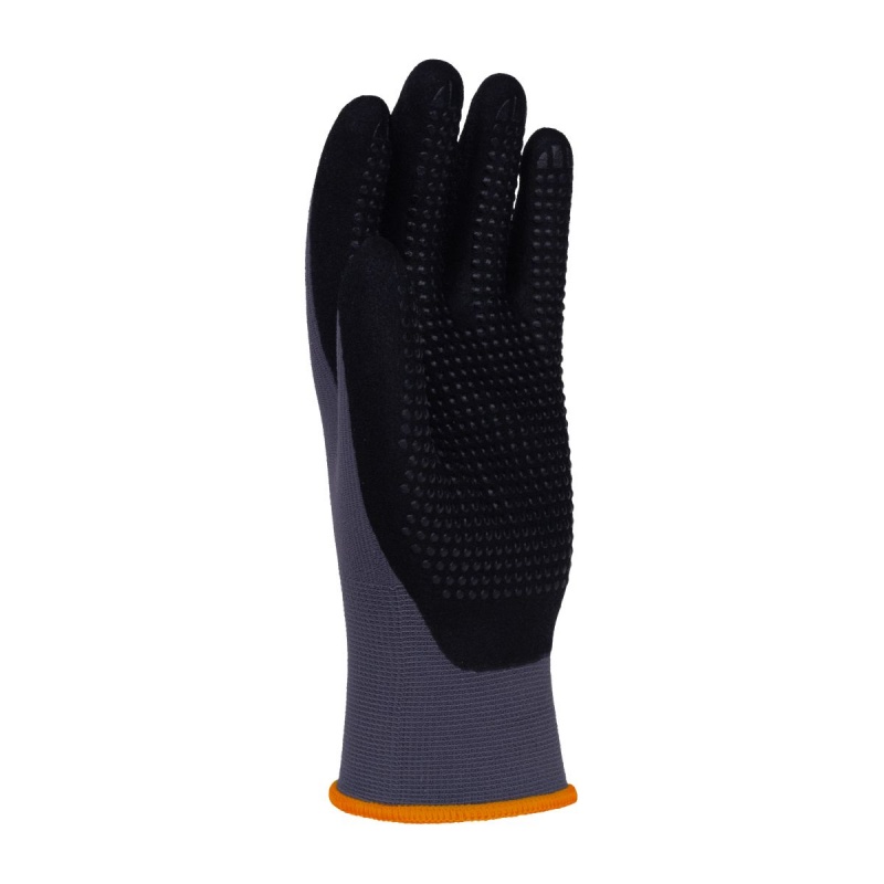 Rękawice DONAU SAFETY Flex-Dotted, kat. II, rozm. 9, szare - obrazek 3